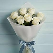 Букет 7 Белых роз Эдлесс Лав #REPLACE_PRED# Новощапово