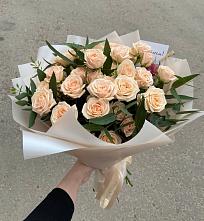 Букет Кремовые розы Латте в Новощапово