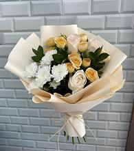 Букет цветов из:  Розы и Хризантемы в Новощапово