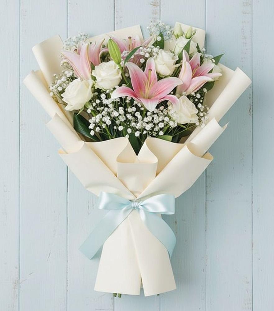 Букет цветов из: Лилии в Новощапово