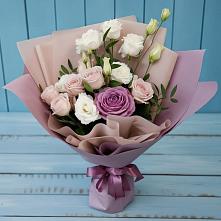 Букет цветов из:  Розы и Лизиантусы в Новощапово