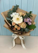 Букет цветов из:  Герберы и Хризантемы в Новощапово