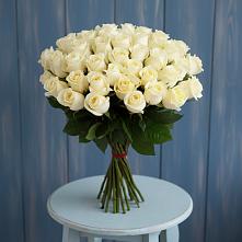 Букет 51 Белая роза Эдлесс Лав в Новощапово