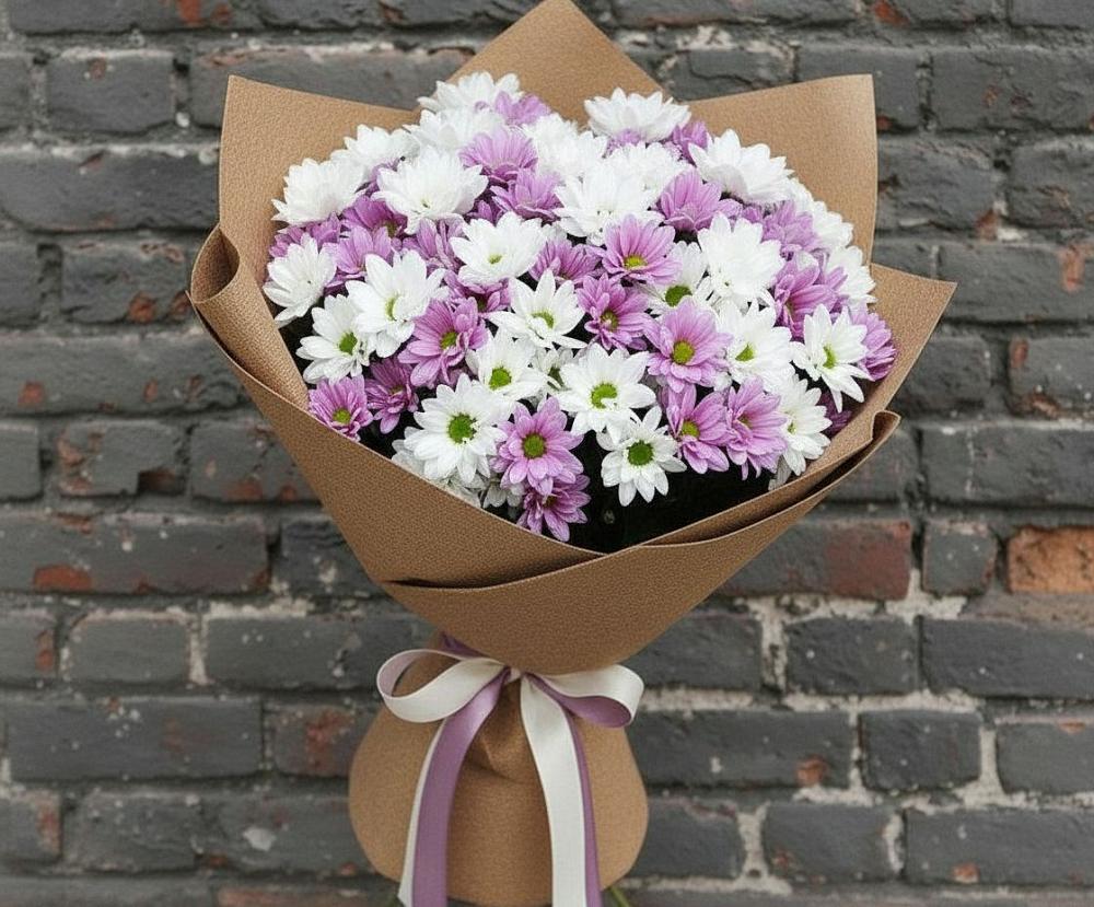 Букет цветов из: Хризантемы в Новощапово