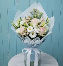 Букет цветов из:  Розы и Лизиантусы в Новощапово