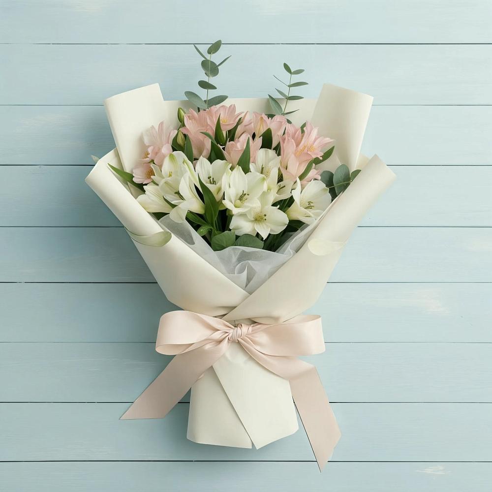 Букет цветов из: Альстромерии в Новощапово