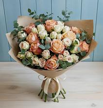 Букет цветов из:  Альстромерии и Розы #REPLACE_PRED# Новощапово