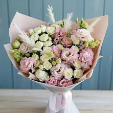 Букет цветов из:  Альстромерии и Розы #REPLACE_PRED# Новощапово