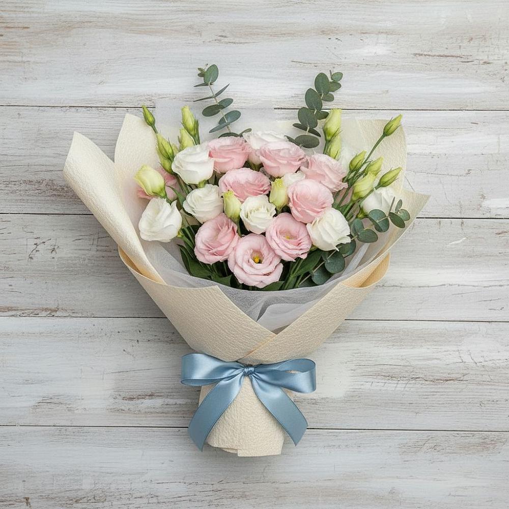 Букет цветов из: Лизиантусы в Новощапово